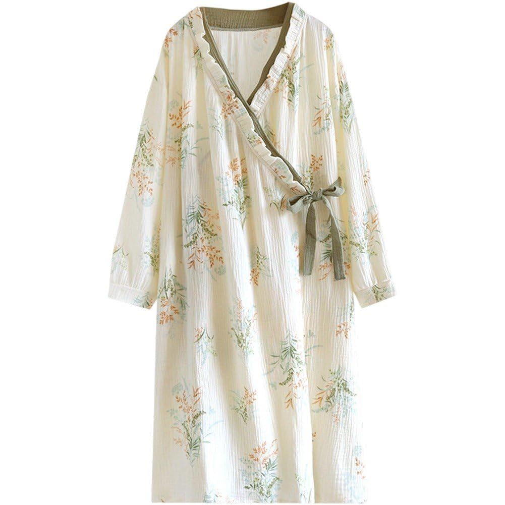 Chemises de nuit en gaze de coton bio pour femme élégante