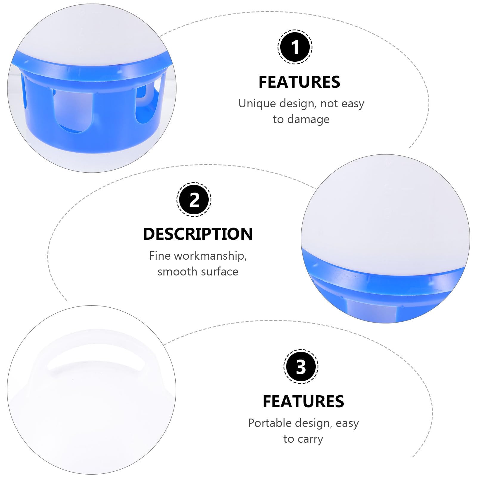 Abreuvoir pour Pigeons Rond à Boire Automatique 1 Pièce PVC Bleu