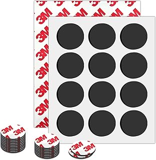 Magnetic Dots,Round Magnets with Adhesive Backing,Small Magnet 1.2" Self Sticky Magnetic Circle for Crafts,Peel and Stick Magnet for Family School Activities,Thickness 80Mil,24PCS Per Pack