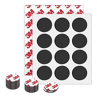 Magnetic Dots,Round Magnets with Adhesive Backing,Small Magnet 1.2" Self Sticky Magnetic Circle for Crafts,Peel and Stick Magnet for Family School Activities,Thickness 80Mil,24PCS Per Pack