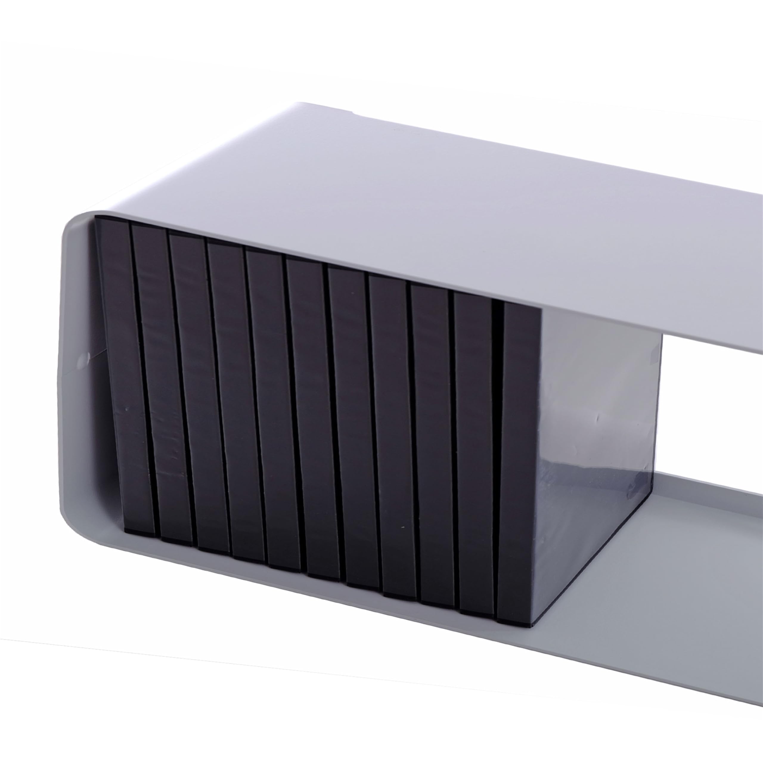 Lounge Design regał na płyty CD Cube | 80 cm, lakierowany metal | szafka ścienna w stylu retro, styl lat 60. 70., przechowywanie płyt CD, regał ścienny, kolor: biały