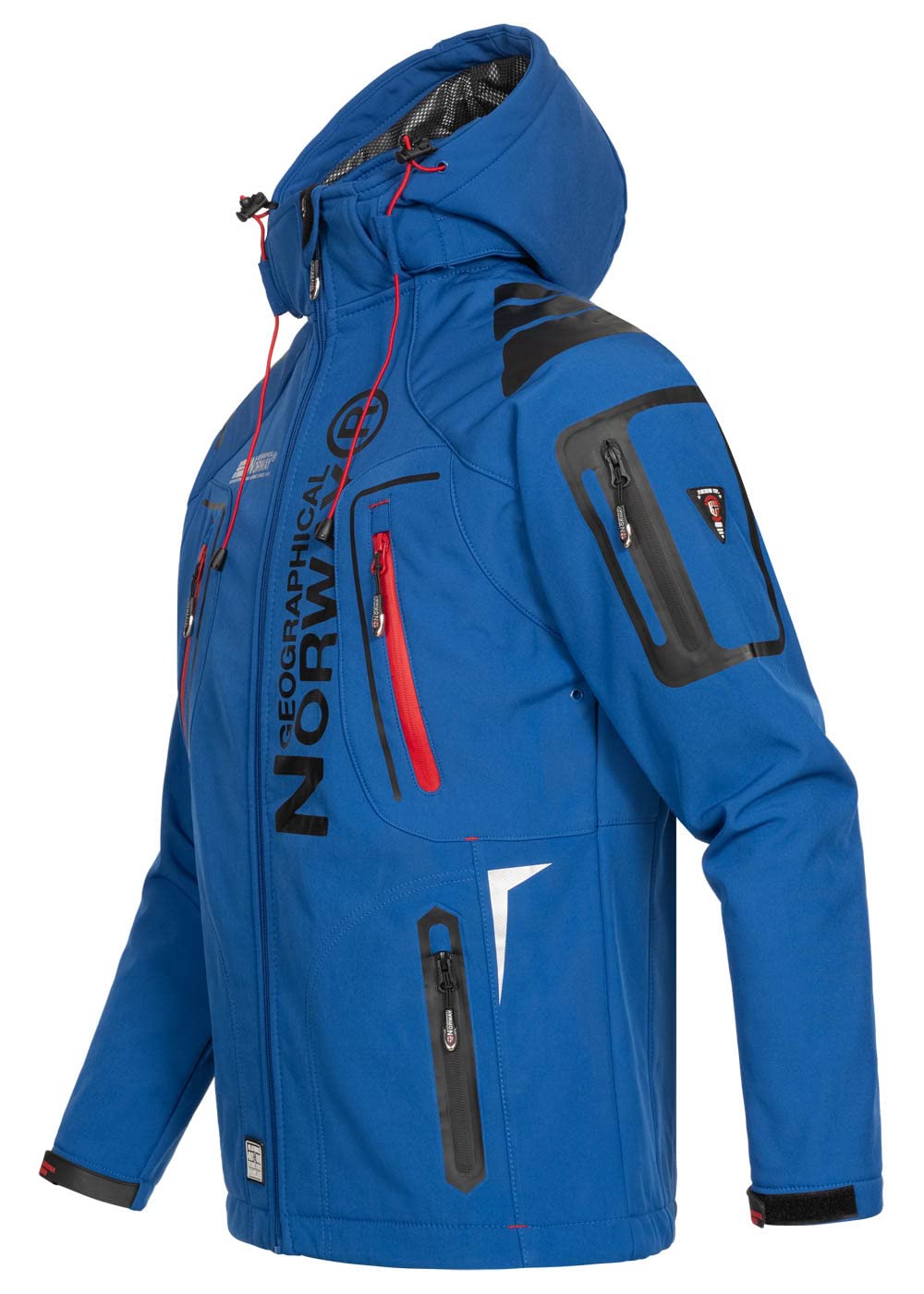 Geographical Norway Techno Men Distribrands - Chaqueta Softshell Impermeable Hombres - Capucha Hombre Transpirable Exteriores - Chaqueta Invierno Viento