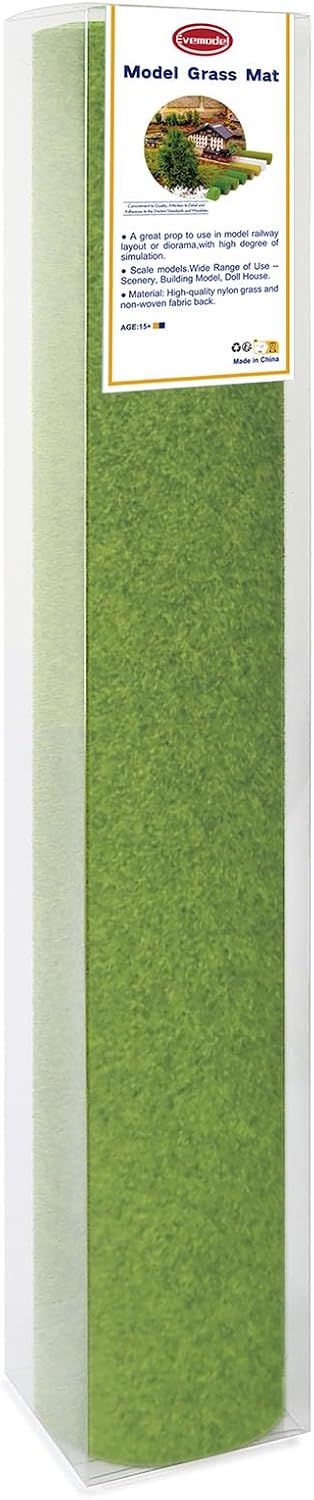 CP413GY Artificial Model Grass Mat Trains Grass Green 40 x 99cm or 16"x 38"for Decoration Craft Scenery Model DIY (3mm(0.11inch))