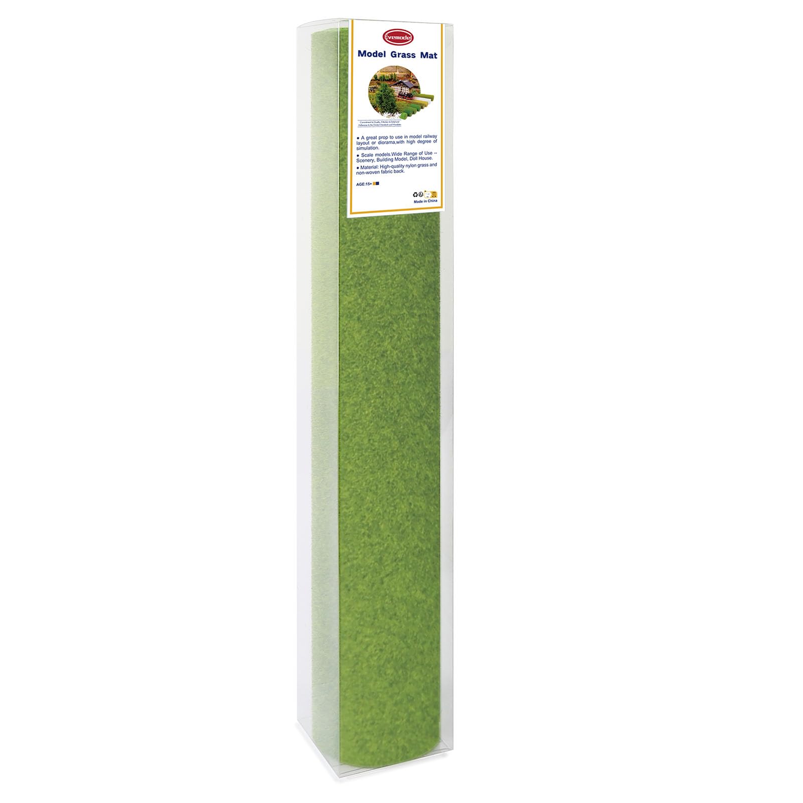 Evemodel 1 pieza 41 x 99 cm Verde Alfombra de hierba en miniatura Pradera Alfombra de césped artificial para modelo de pista Paisaje miniatura (3 mm)