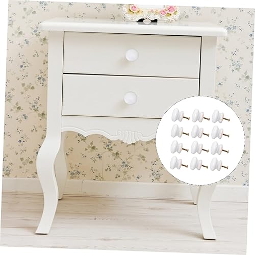 Miniatura 3 de Uonlytech Perillas blancas para puertas de gabinete, pomos de madera para gabinetes, tiradores de cajón, armario de cocina, armario de cocina, color