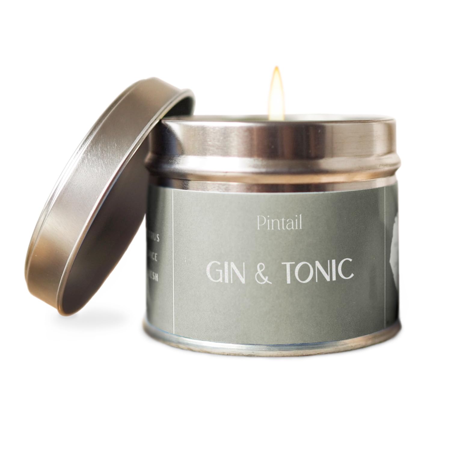 Pintail Candles Classic Tin (Gin and Tonic Home Fragrance) Scented Candles Long Burning (35 Hour Burn Time), Hand-Poured Scented Candles Gifts for Women - Genuine Pintail Candle Gift