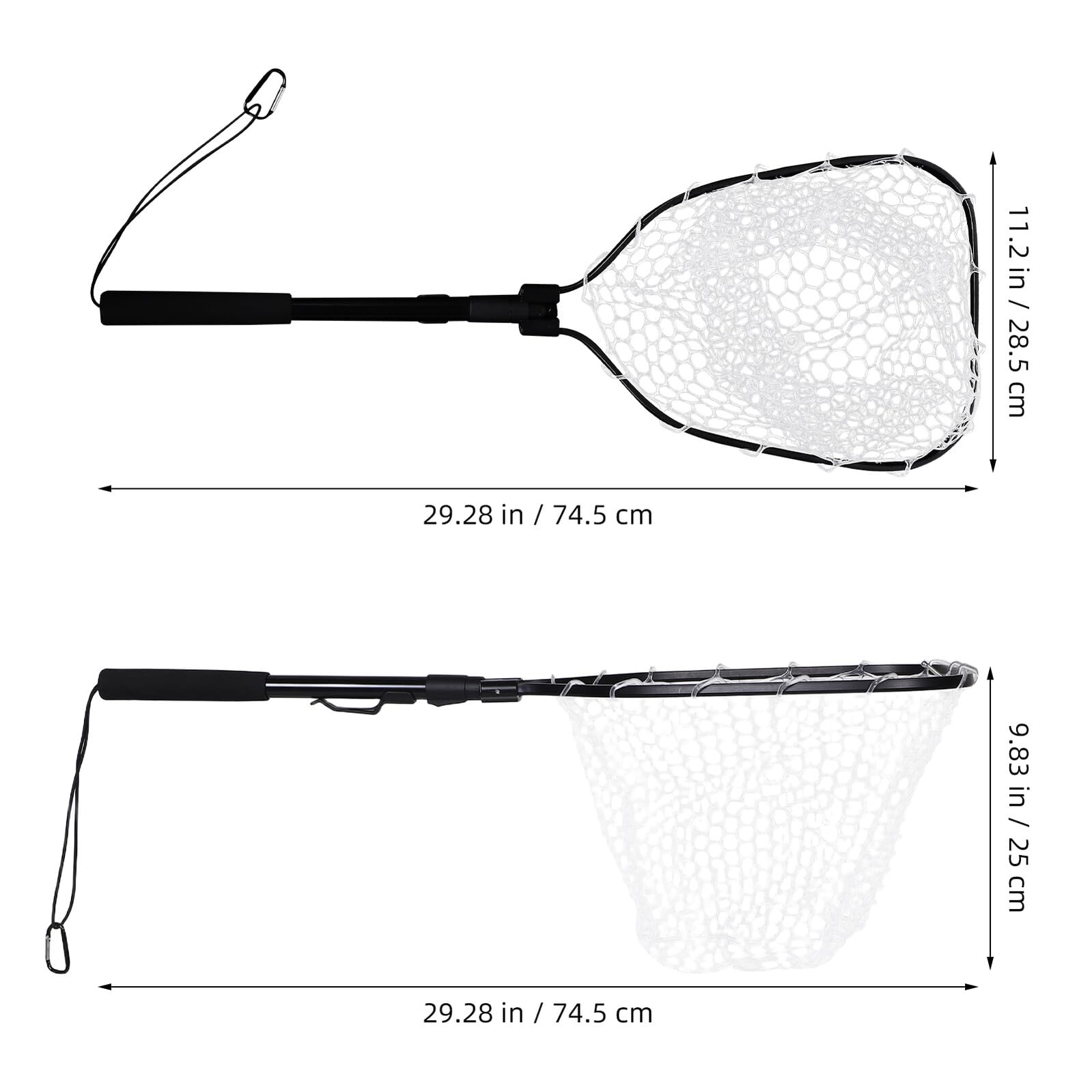 Milisten Red de Pesca Plegable Diseño Compacto y Resistente con Mango de Silicona y Aleación de Aluminio para Pesca de Truchas y Camarones en Acuarios y Senderismo