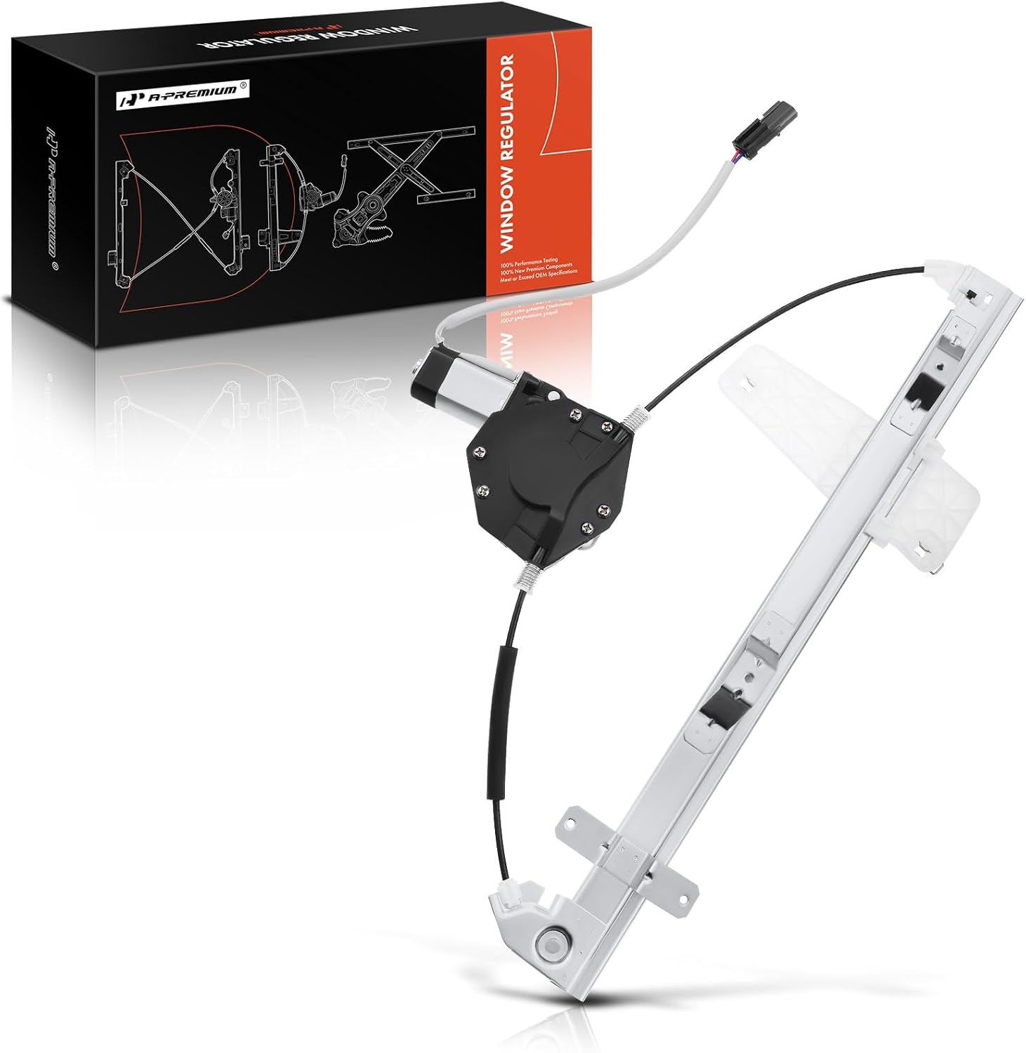 A-Premium Electric Power Window Regulator with Motor Compatible with Jeep Grand Cherokee 1999-2000 Sport Utility Front Driver Side Front Driver (LH)