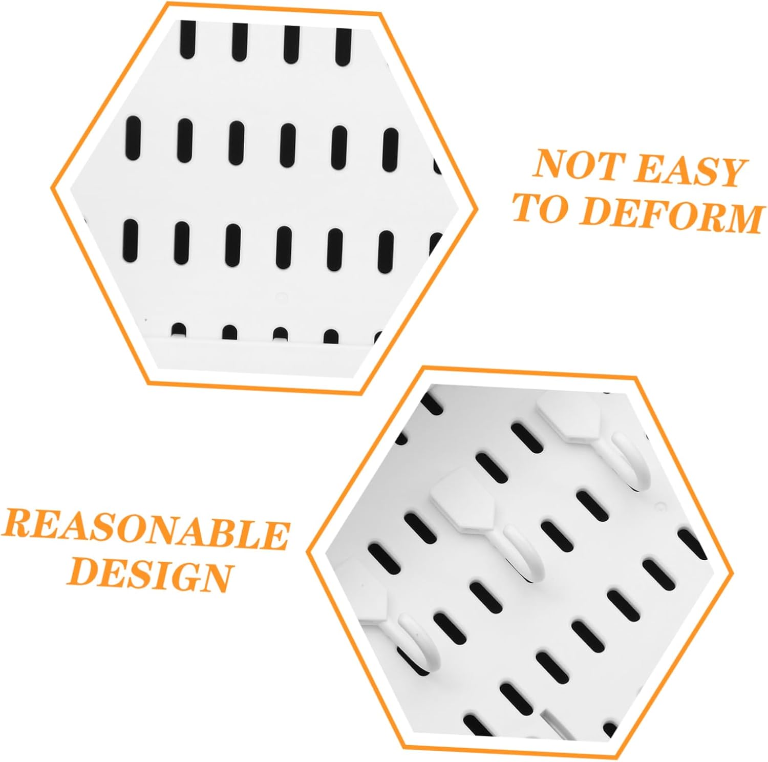 Generic ペグボード 収納ラック フック付き 壁掛けオーガナイザー 有孔ボード ディスプレイ収納 取り付け簡単 穴あけ不要 キ