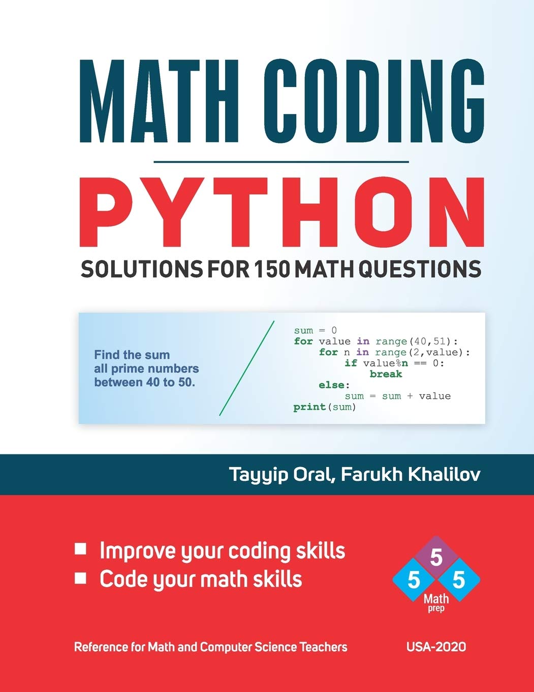 MATH CODING: 150 Questions with solutions for PYTHON PROGRAMMING (555 Math Books)