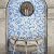 Manhasset Modern Outdoor Floor Water Fountain Stone Classic Blue Tile Mosaic 30 1/4" for Garden Patio Backyard Deck Home Lawn Porch House Exterior Balcony - John Timberland