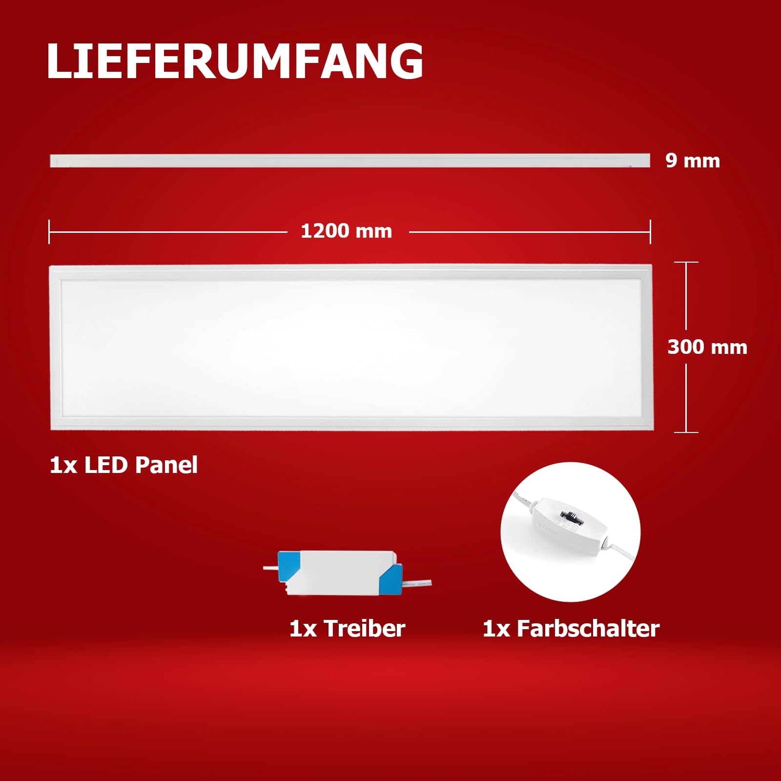 LED Panel 120x30 3CCT 3000K-4000K-6000K 40W PLs3.0