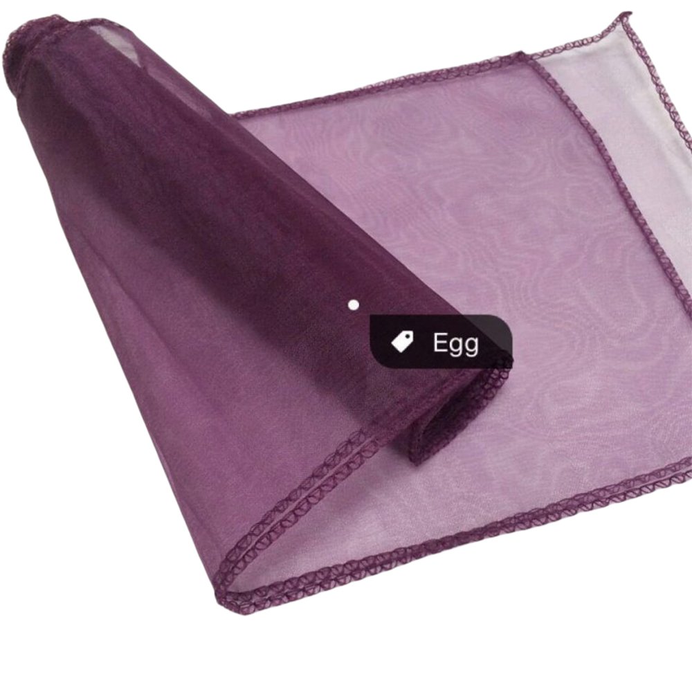 Organza Sash Stiff Eggplant - SKU-2039 (Pack of 10)