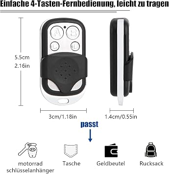 433MHz Clone Garage Door Opener Remote Control Compatible with Came Top 434 M 432 EE Top 434EE 432 A, 434 A, 432 EV, 432 M, 434 M, 432 S, 432 SA TORMATIC DORMA Handheld Transmitter 1 Pieces