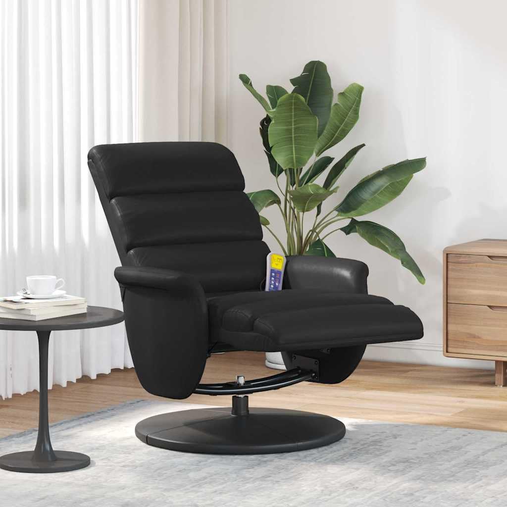 vidaXL Poltrona Massaggiante Nero 71 x 98 x 106 cm Pelle Sintetica