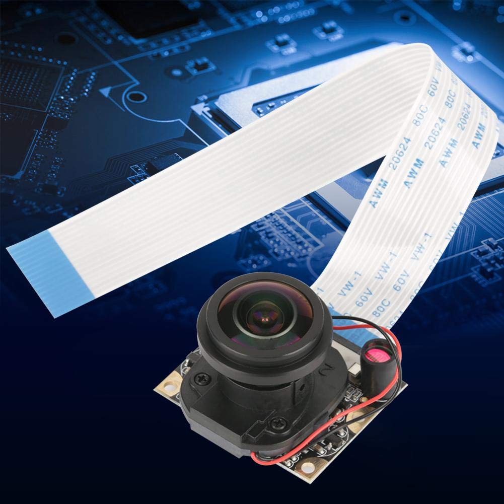 Akozon Modulo telecamera 5 Megapixel Sensore OV5647 Webcam Video HD Supporta Visione Notturna Passa Sutomaticamente Scheda del Modulo Telecamera IR CUT per B 3/2(Niente luci)