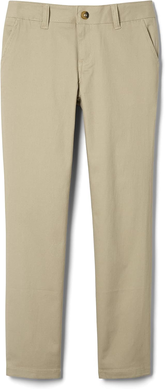 French Toast Womens' Teen and Young Women's Straight Fit Stretch Twill Pant - Image 5