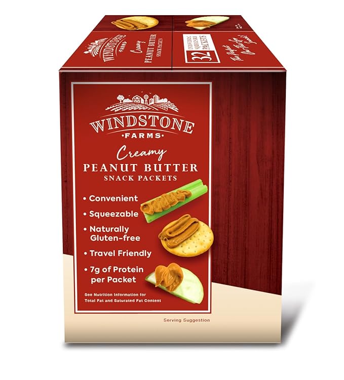 Windstone Farms Mantequilla de Maní Cremosa Sobres 1.15oz Pack 32 miniatura 4