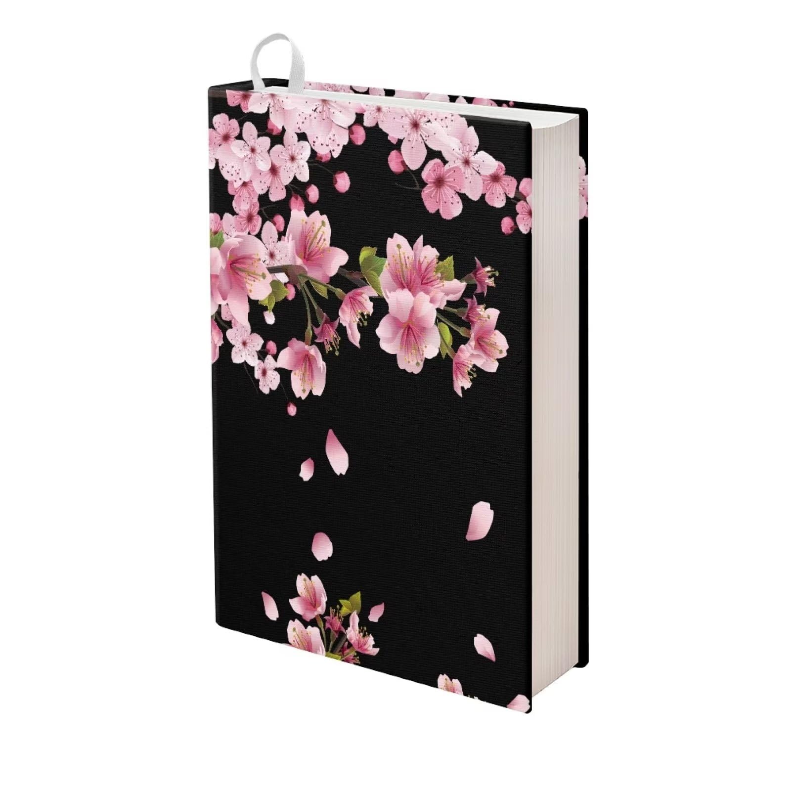 FKELYI Floral Book Sox Stretchable Jumbo Book Covers Hippie Flower&Black Book Sleeves for Textbook Notebook Hardcover