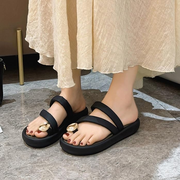 HBJWOV Diamond Clipped Sandals for Wearing Thick Soles on The Outside Wih A and Sandals2