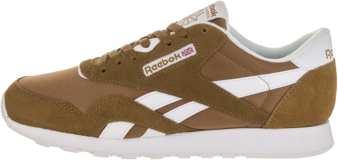Reebok Men's Classic Nylon Sneaker, Golden Brown/White, 10