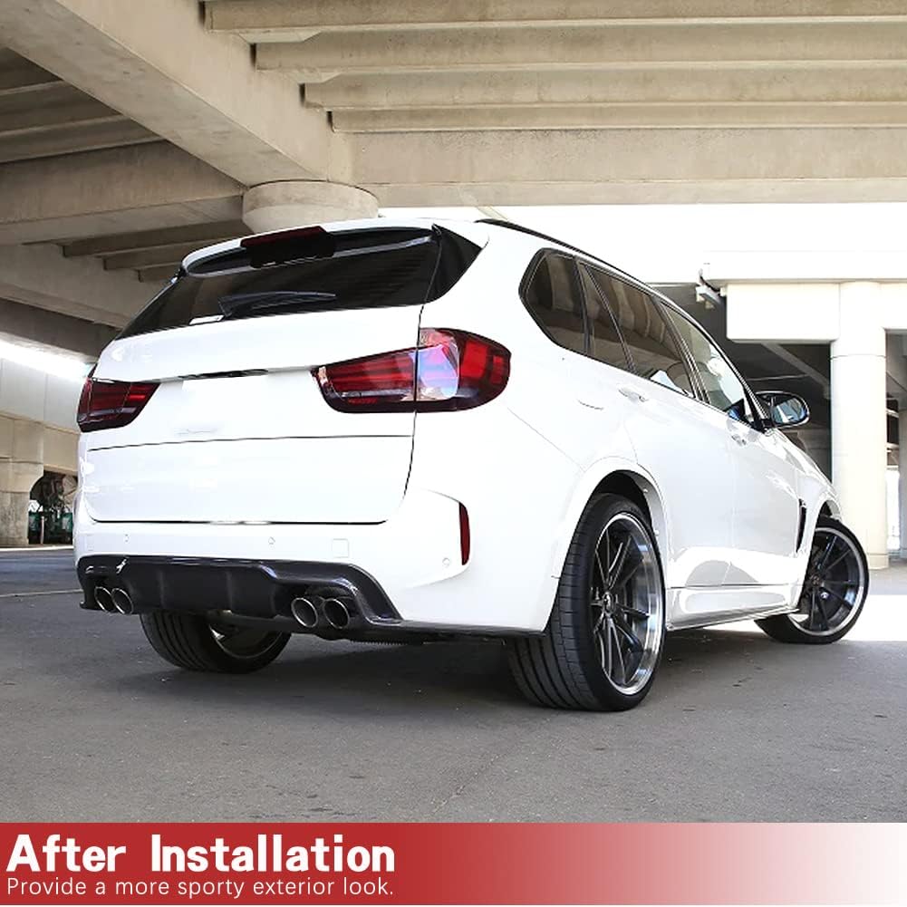 X5M Carbon Fiber Rear Diffuser for BMW F85 X5M F86 X6M 2016-2018 Rear Bumper Cover Lower Lip Spoiler Valance Protector Factory Outlet