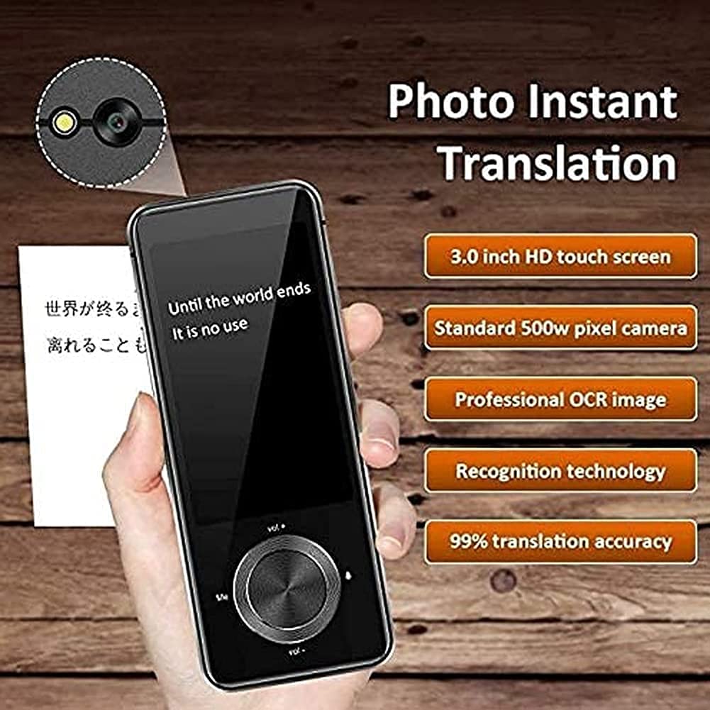 Tłumacz, 107 języków Mini Smart Voice Translator, 12 Offline WiFi/Hotspot 43 tłumaczenia zdjęć krajów Ekran dotykowy Tłumacz kieszonkowy Witam, tęsknię za Sta