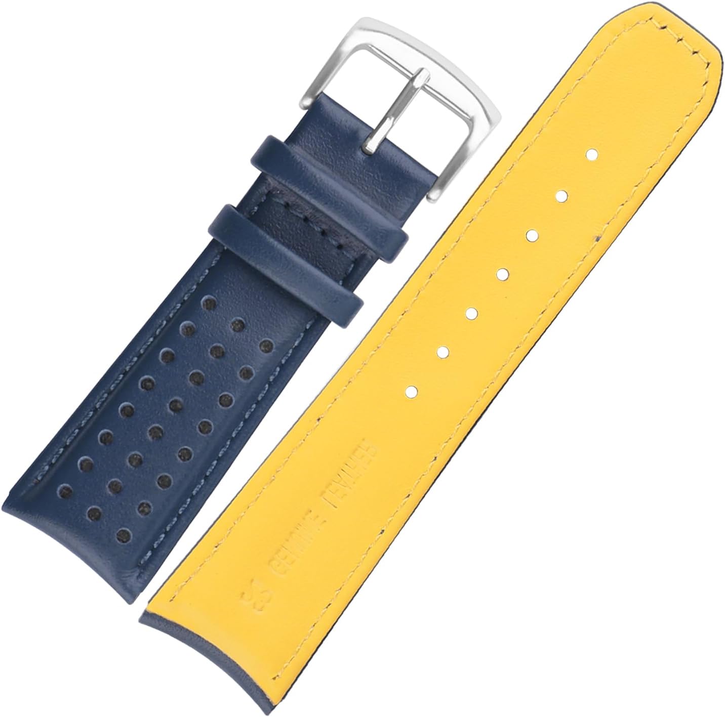 23mm Leather Watch Band Compatible for Citizen Eco-Drive E168 B740 B741 BJ2110 BJ2111 BJ2115 23 mm Silicone Strap Wirstband accessories replacement for Men and Women