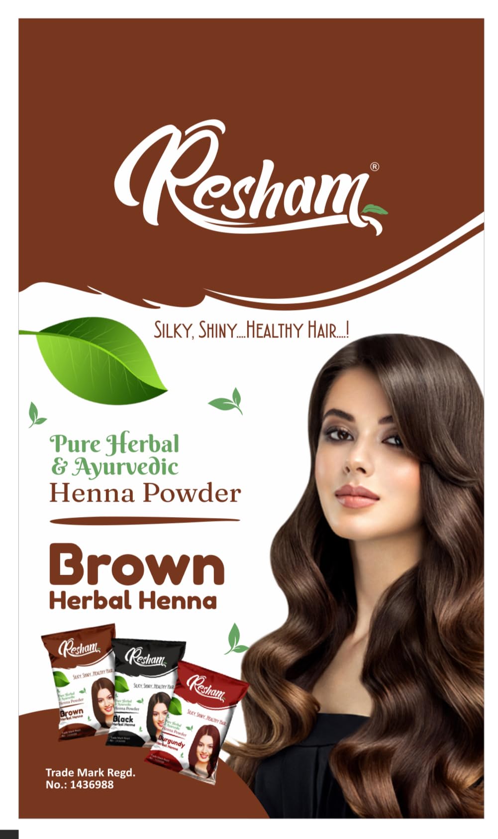 generic Resham Brown Herbal Henna Powder, Pure Herbal and Ayurvedic Hair Colour, Natural Hair Care pack of 12pc-picture-24