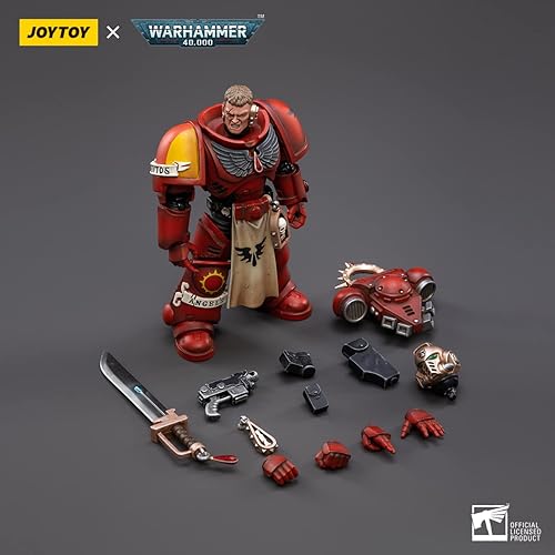 Miniatura 5 de Pipigirl JoyToy × Warhammer - Figuras de acción de soldado con licencia genuina 118, kits de modelos de guerrero extremo militar militar de 4