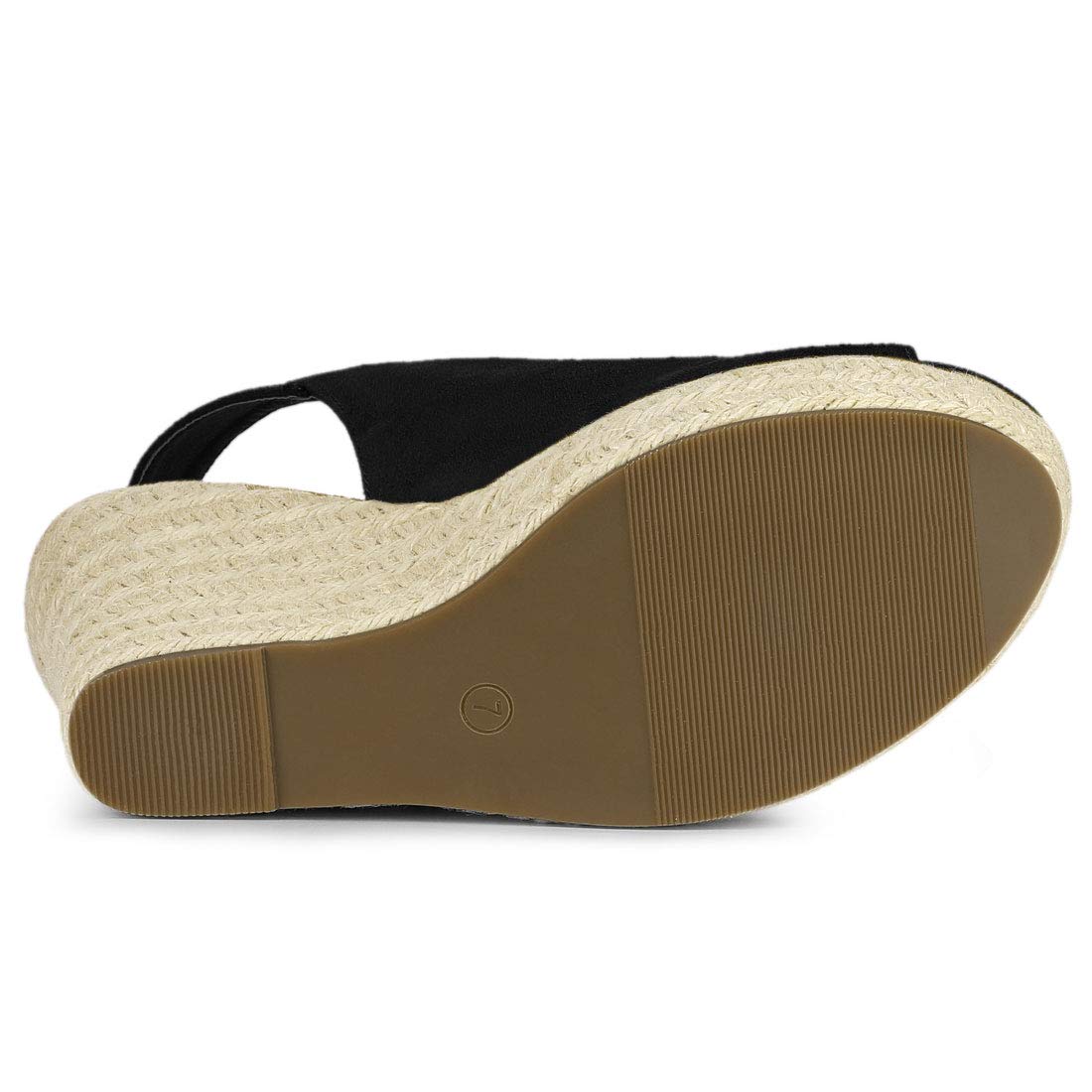 Allegra K Sandalias de cuña con plataforma de alpargata para mujer