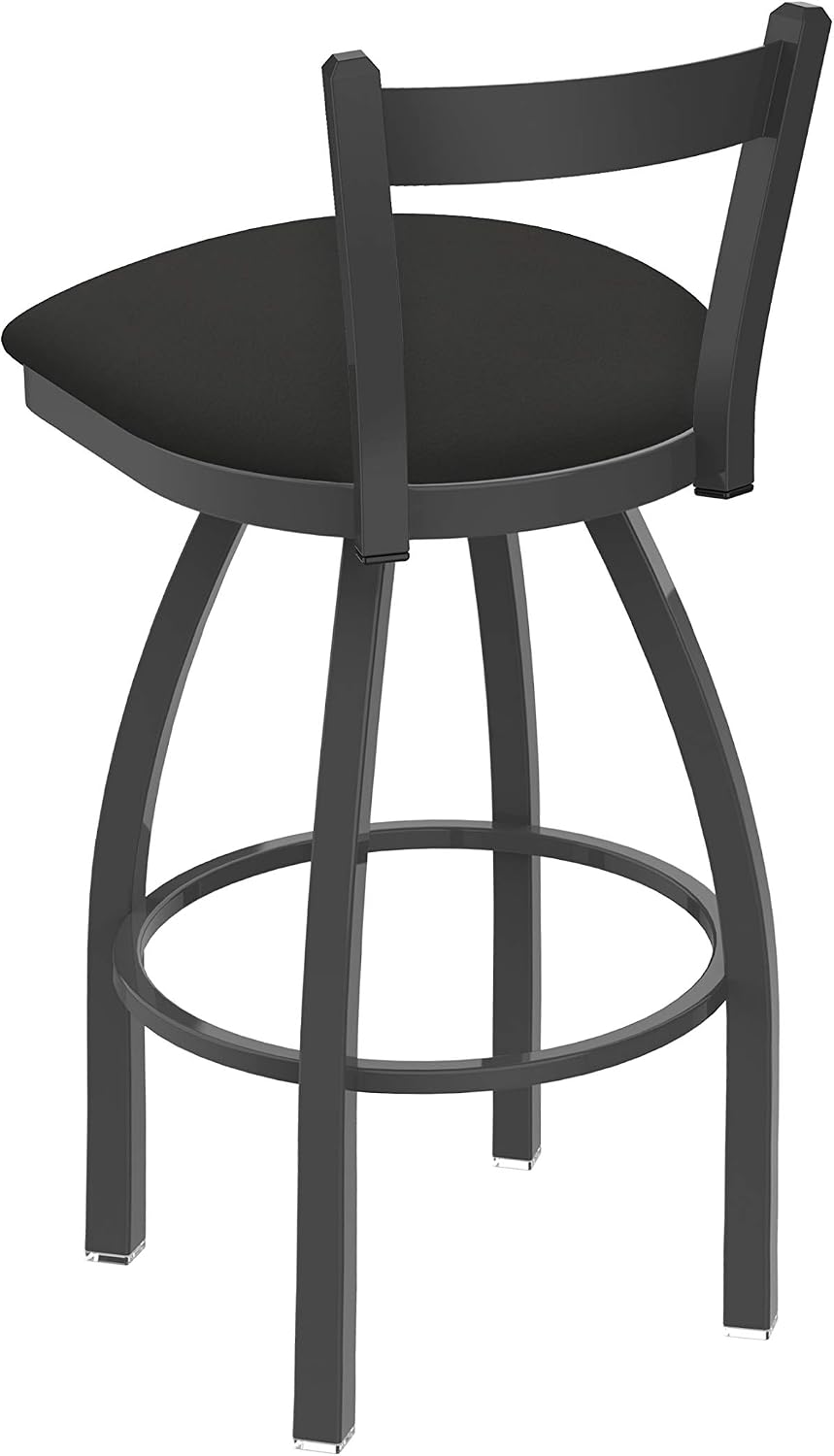 821 Catalina 25" Low Back Swivel Counter Stool with Pewter Finish and Canter Iron Seat