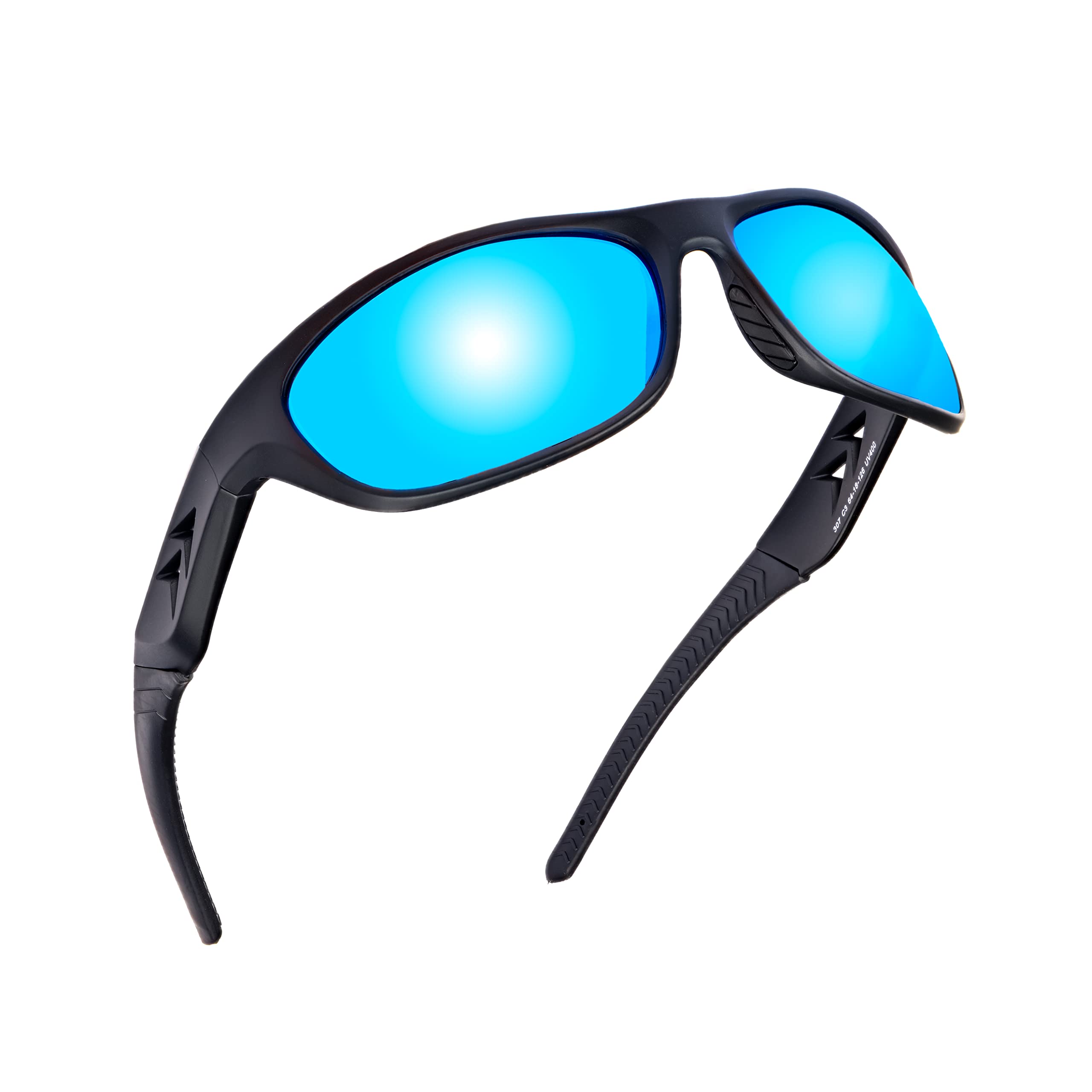 ZILLERATE Lunettes de Soleil Sport Polarisées Homme et Femme, Vélo, Golf, Ski, Pêche, Course À Pied, Conduite, Protection UV400, Monture Légère Confortable en TR90, Accessoires et Étui Rigide
