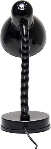 Miniatura 8 de Essentix - Lámpara de trabajo tradicional de metal fundamental de 14.25 pulgadas y pantalla en forma de cuenco con cuello de cisne flexible para