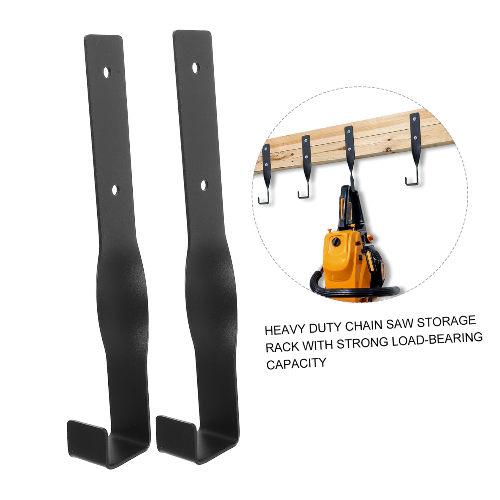 Hemobllo 4sets Supporto da Parete per Catena di Motosega Gancio da Garage Rack per Montaggio Muro Soluzione Salvaspazio per Organizzazione Utensili Elettrici
