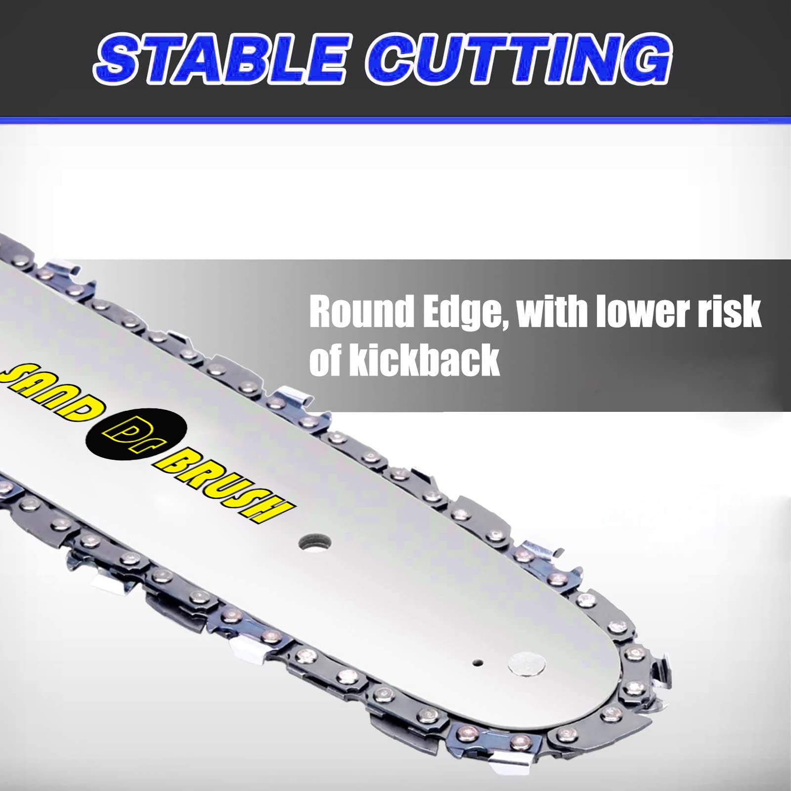 Chainsaw Chain 2pcs for Electric Saw 16 Inch (40cm) BarReplacement Chainsaw Chain 59 Drives, 29 Cutter, 3/8" PitchGauge 0.05"(1.3mm) Electric Chainsaw Spare Parts 16Inch - Image 2