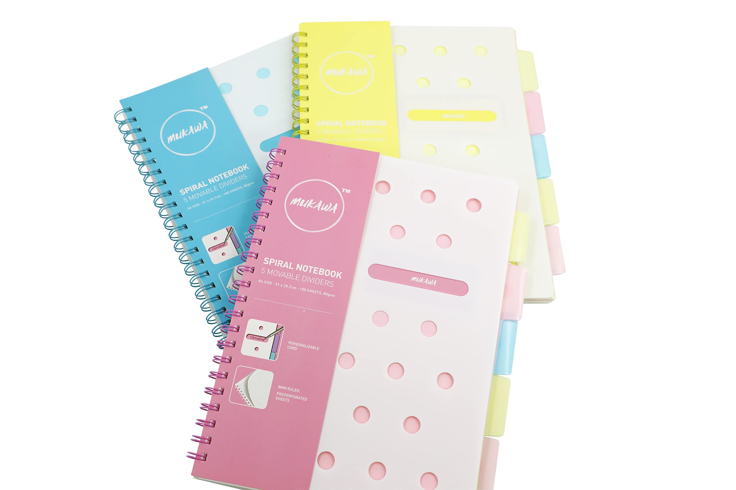 miu୨୧⋆* Amazon.com : mukawa Micro-perforated Spiral Notebook with 5