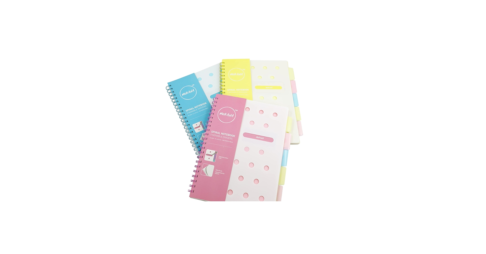 miu୨୧⋆* Amazon.com : mukawa Micro-perforated Spiral Notebook with 5