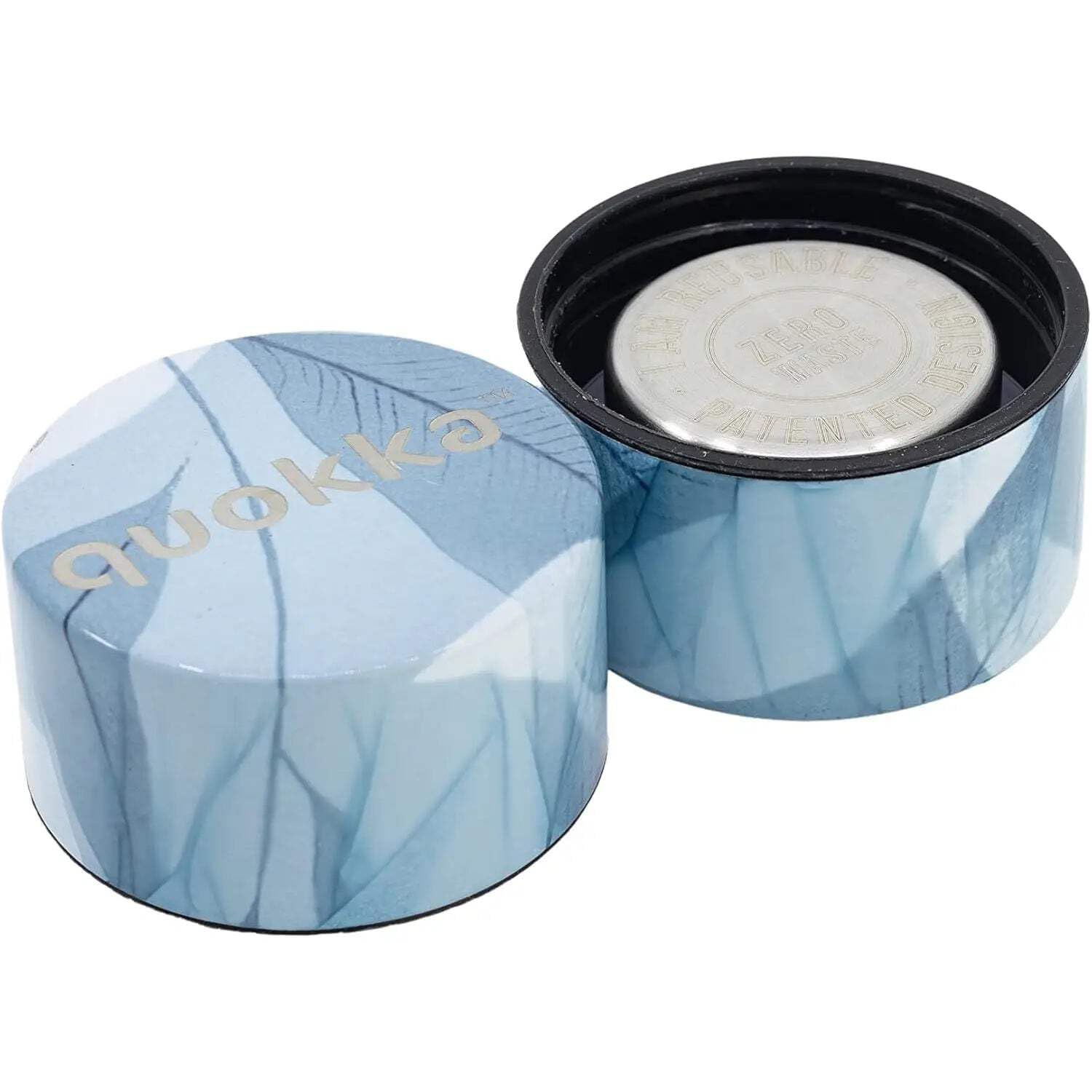 Quokka QUO40182 Solid Z silikonowym wieszakiem -Blue Wind 510 ML | Butelki Wody Ze Stali Nierdzewnej Bez BPA |Podwójna Ściana Termiczna Butelka - Utrzymuje zimno i ciepło dla dzieci i dorosłych