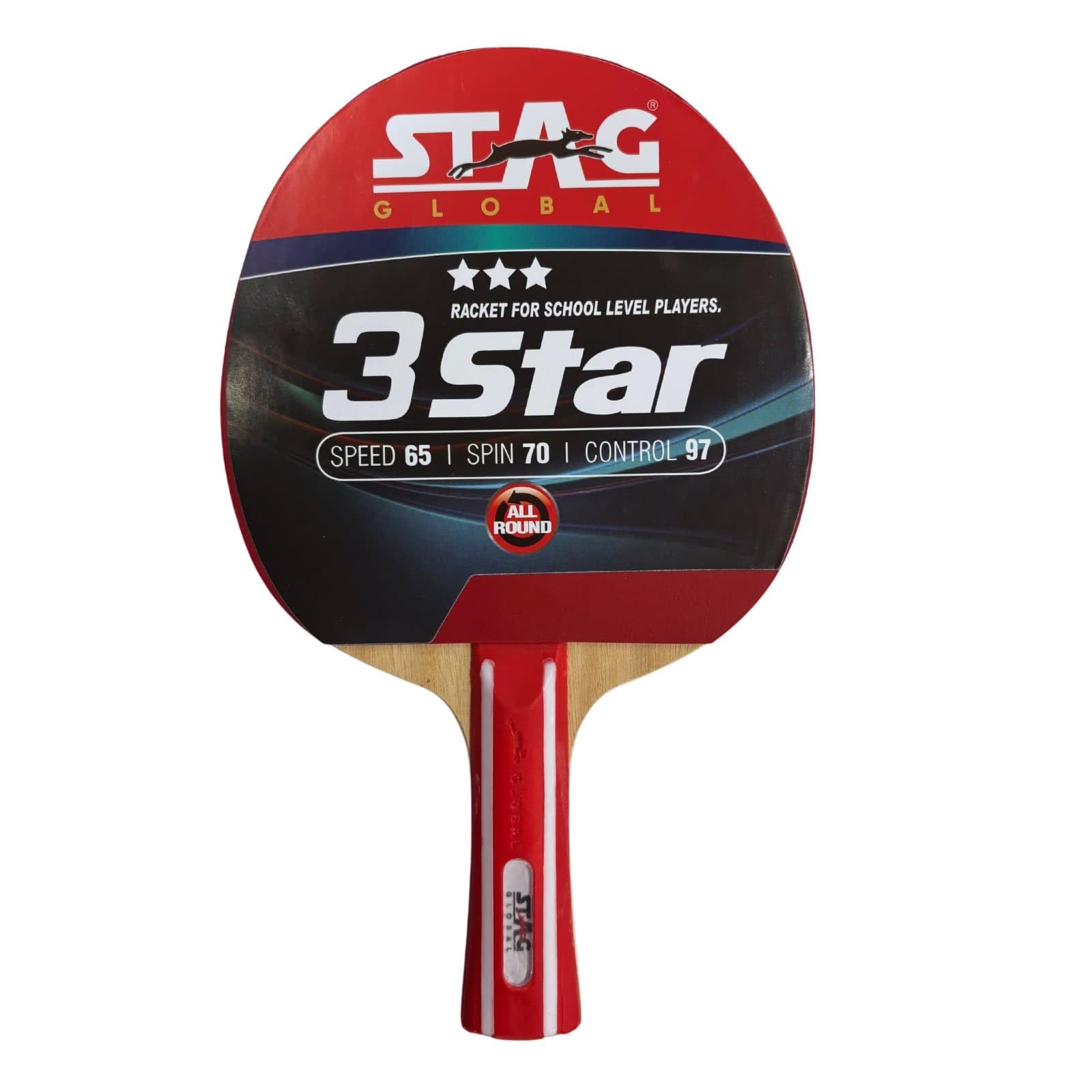 Stag Global 3 Star Table Tennis (T.T) Racket | Premium ITTF Approved Rubber| Beginner-Intermediate Series T.T Racquet| Pro Custom Designed Comfortable Grip Paddle-image-21
