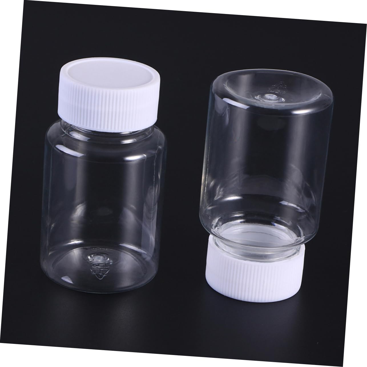 IMIKEYA 22 Botellas de Viaje de Plástico Transparente Tapa y Boca Ancha, 80 Ml, Resistentes y Multipropósito para Líquidos y Medicamentos en Viajes