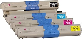 Set of 4 Compatible Laser Toner Cartridges for Oki C310dn C330dn C510dn C511dn C530dn C531dn MC361 MC361dn MC362dn MC561 MC561dn MC562dn | Print Yield: 3,500 Pages (Black) & 2,000 Pages (Colours)
