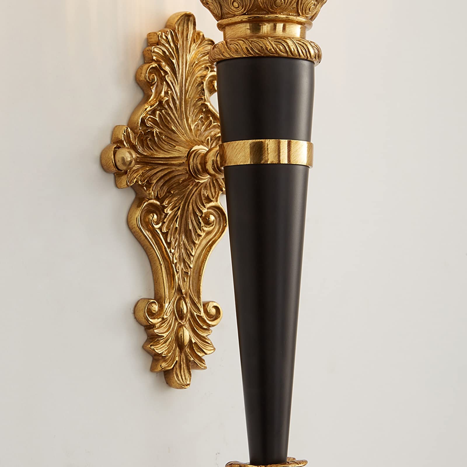 Lampada da parete Lampada da parete di lusso interamente in rame, lampada comodino antica for camera letto, for corridoio portico Lampade