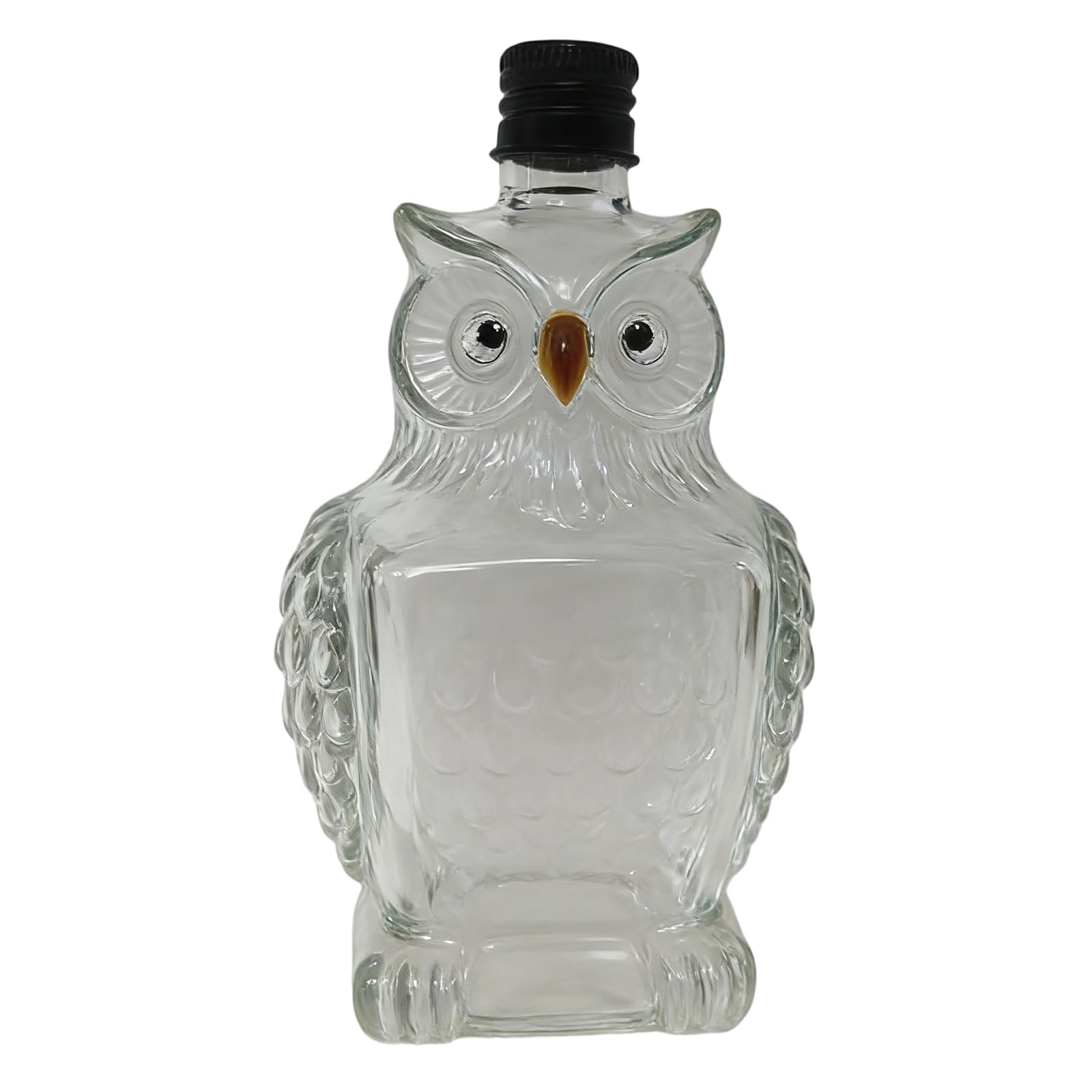 GTYLF Safe Glass Bottle Owl Shape Ensuring Excellent Closures for Whisky Glass Construction Perfect for Parties and Decors Safe Bottle