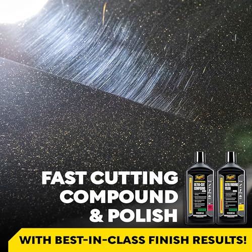 Meguiar's Mirror Glaze Bundle - Compound and Polish Kit for Scratch-Free Exterior Gloss, Featuring M105 Ultra-Cut Compound and M205 Ultra-Finishing Polish