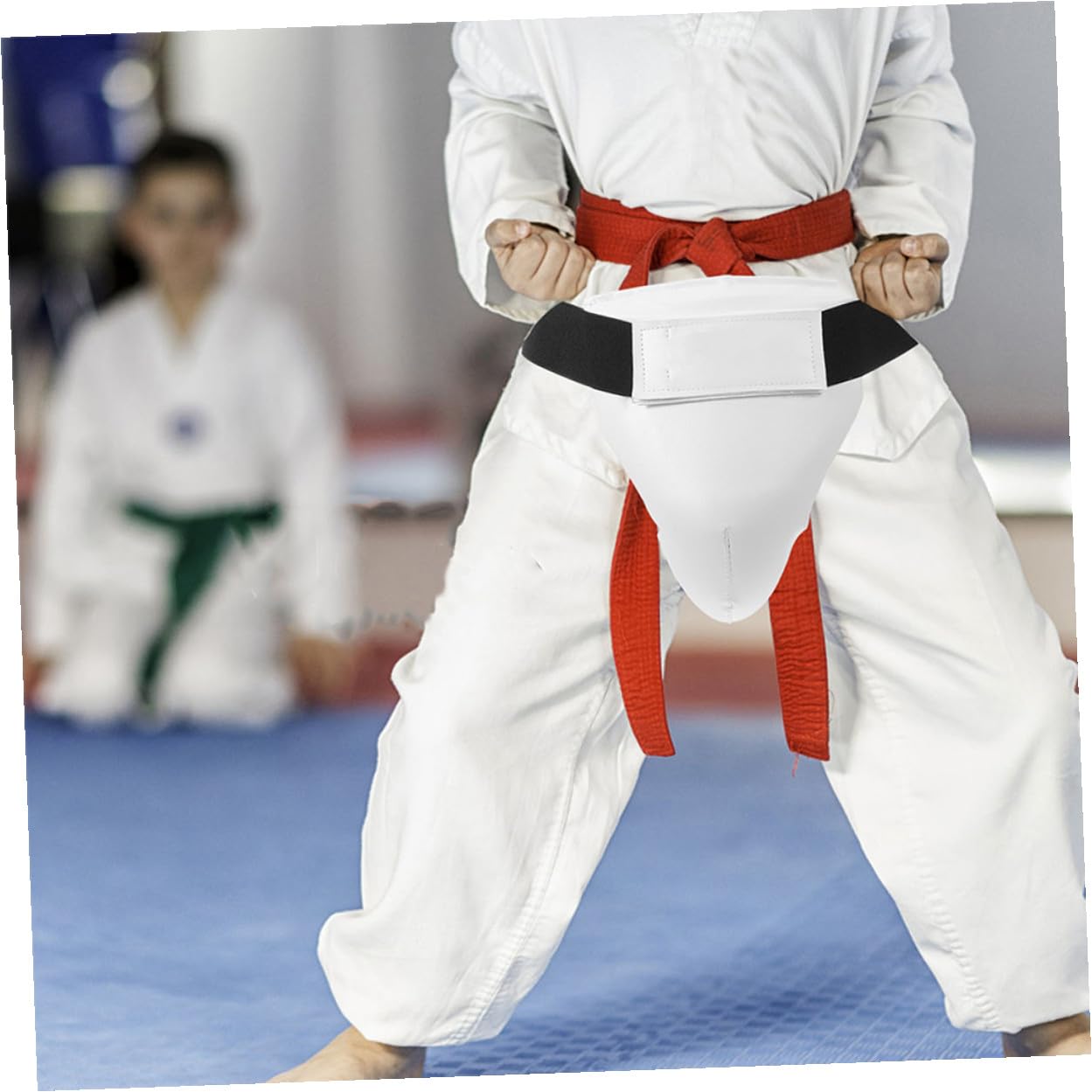 GALPADA Protezione Inguale Boxe Regolabile Paraseno Taekwondo Traspirante in Abs Supporto Leggero e Resistente per Sport da Combattimento