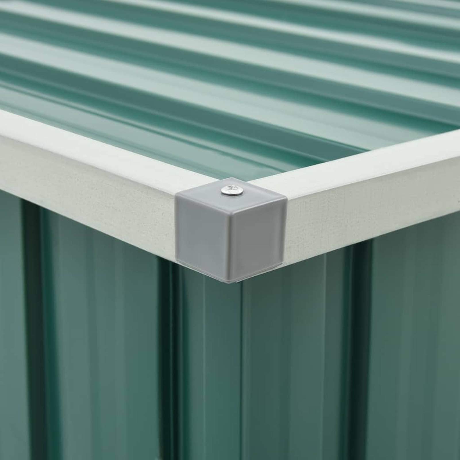Festnight Gartenbox Wasserdicht Metall Auflagenbox Garten-Aufbewahrungsbox Große Kissen Werkzeugkasten Gartenbox Balkonschrank Gartentruhe Kissenbox Grün 129 x 67 x 65 cm