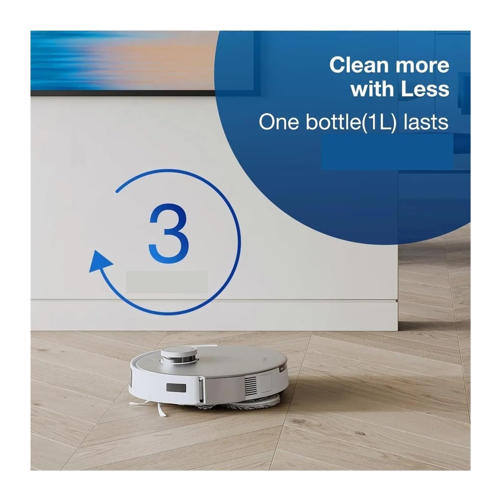Płyn czyszczący do odkurzaczy podłogowych Kompatybilny z ECOVACS T20 N9＋T10 OMNI/T10 TURBO/X1 OMNI/X1 TURBO 1L Płyn czyszczący Akcesoria i części do odkurzaczy podłogowych