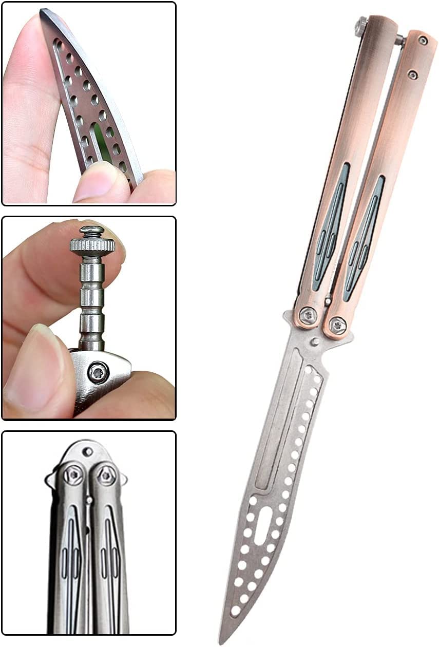 Amazon.co.jp: バタフライナイフ練習用バタフライナイフ折りたたみ戦術