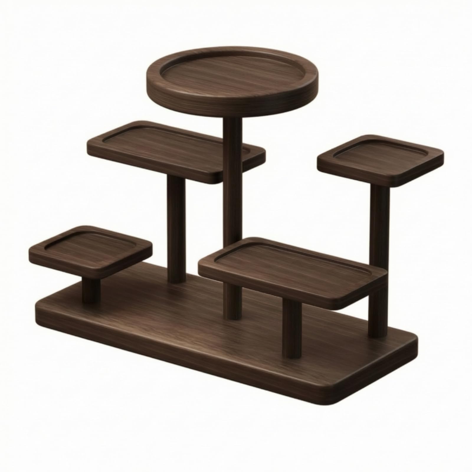 Colcolo En Expositor Escalonado para Mesa Elegan Organizador con Banjas Elevadas Morno Exhibición con Diseño Multinivel para Oficina, L